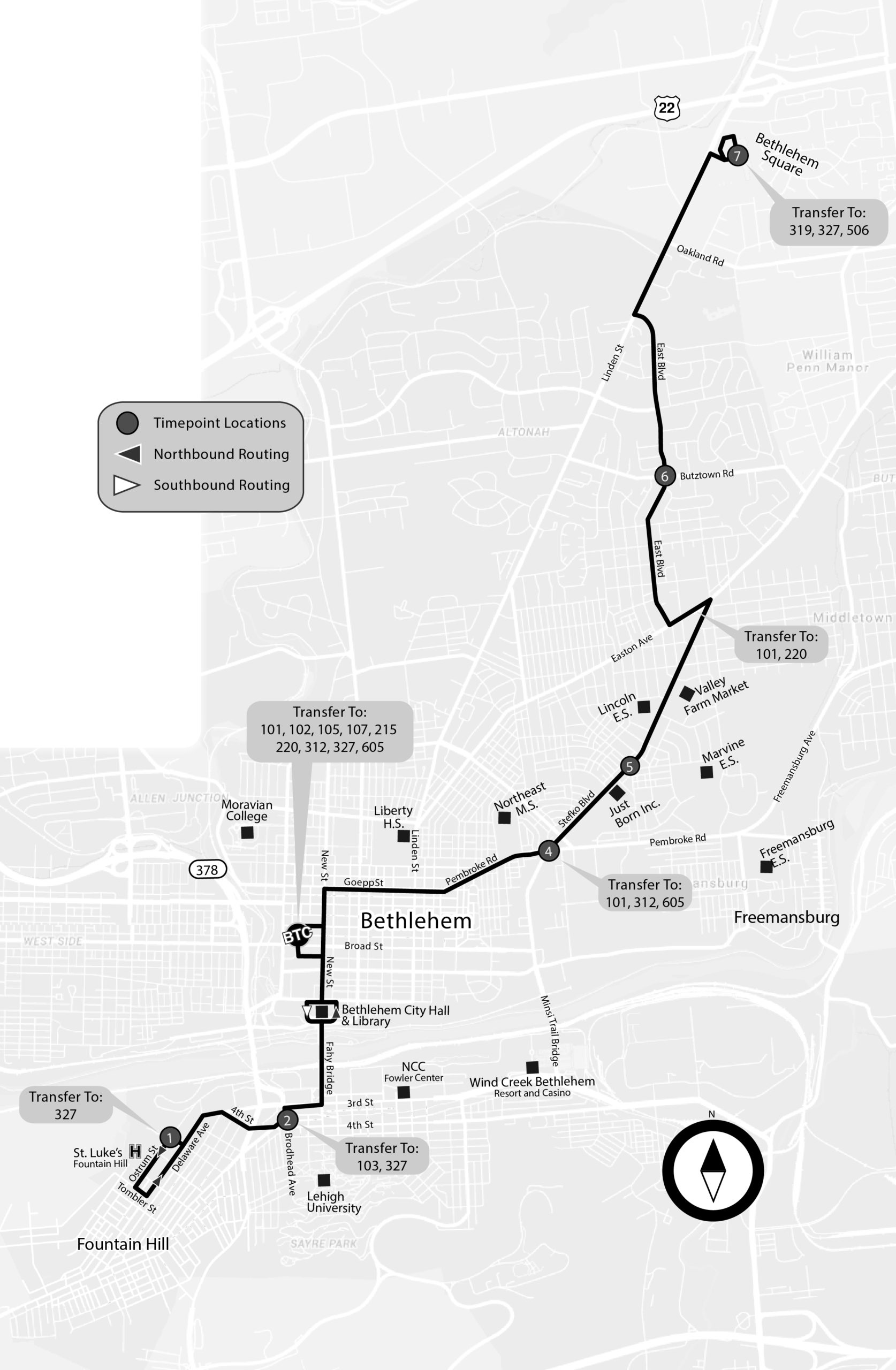 Lanta 108 Bus Schedule Fountain Hill Bethlehem Square Bus Schedule USA